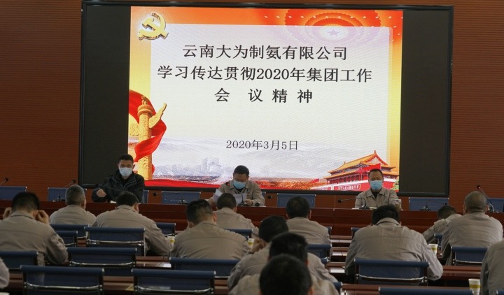 云南大为制氨有限公司认真学习贯彻集团2020年度事情聚会精神