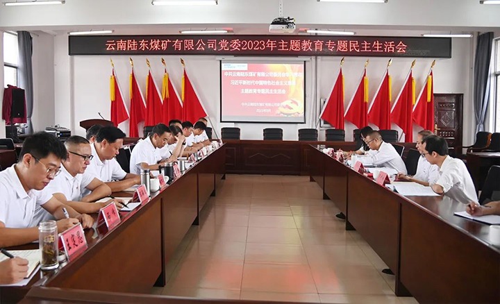 【主题教育】云煤（pp电子）集团党委委员、纪委书记翁立志到陆东煤矿公司指导主题教育专题民主生涯会