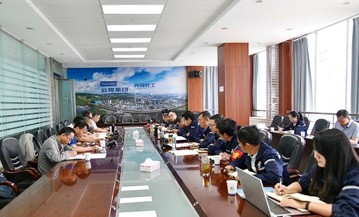 【主题教育】云煤（pp电子）集团党委委员、副总司理缪和星一行到先锋化工公司开展生产谋划调研